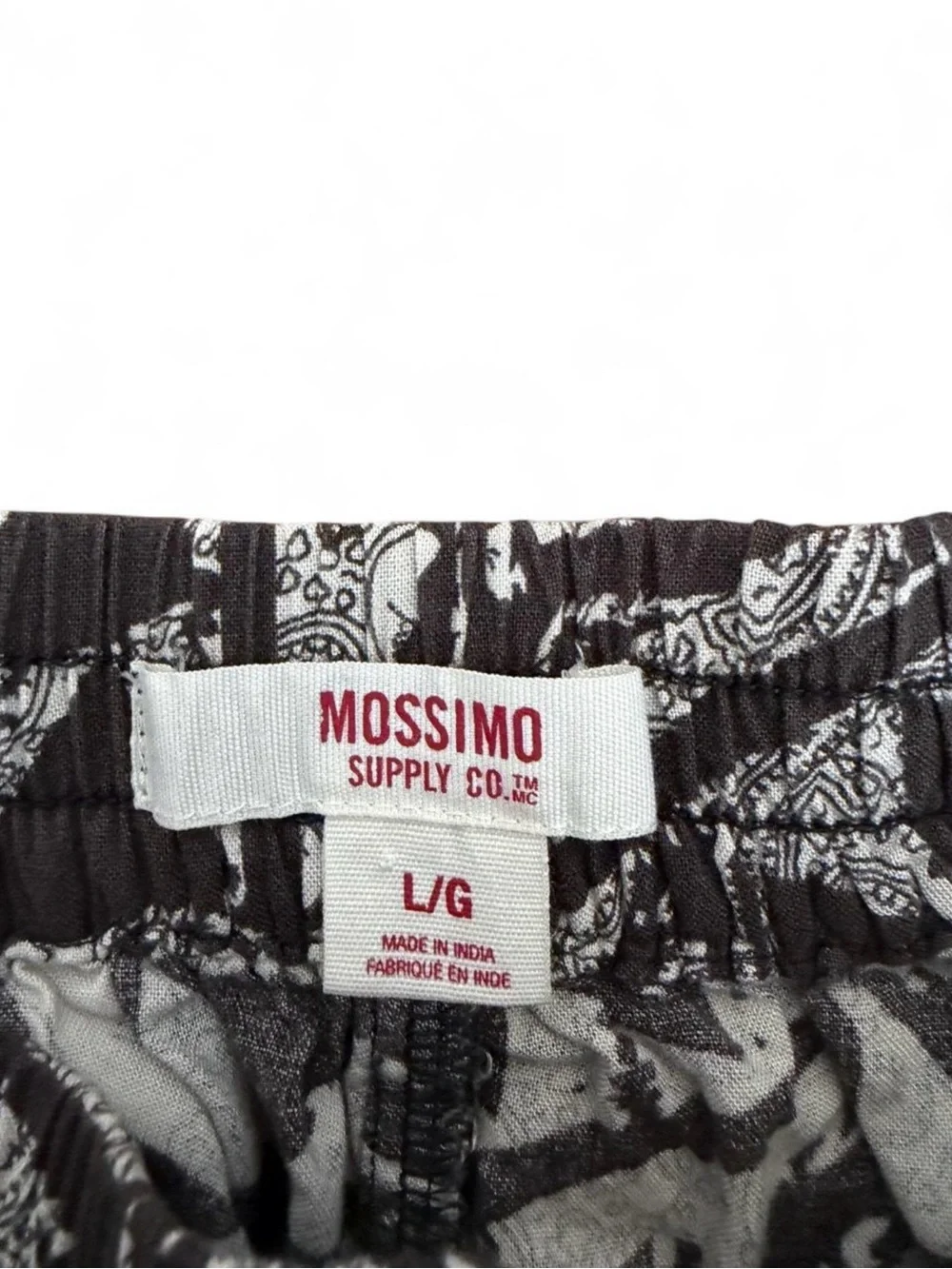 Mossimo Supply Co. Black & White Tribal Print High-Waist Shorts